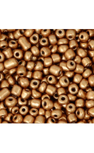 Glasperlen rocailles 8/0 (3mm) Rosegold metallic
